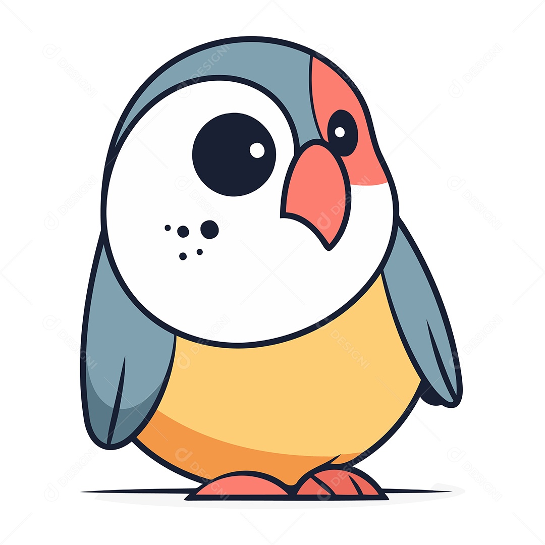 Pinguim de Desenho Animado Ilustração Vetor EPS
