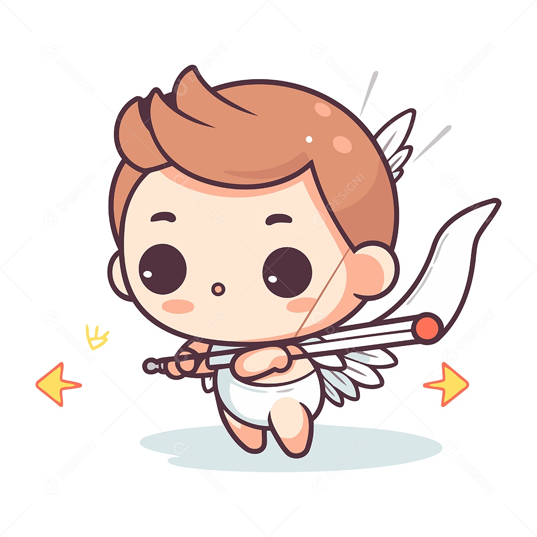 Cupido de Desenho Animado Ilustração Vetor EPS