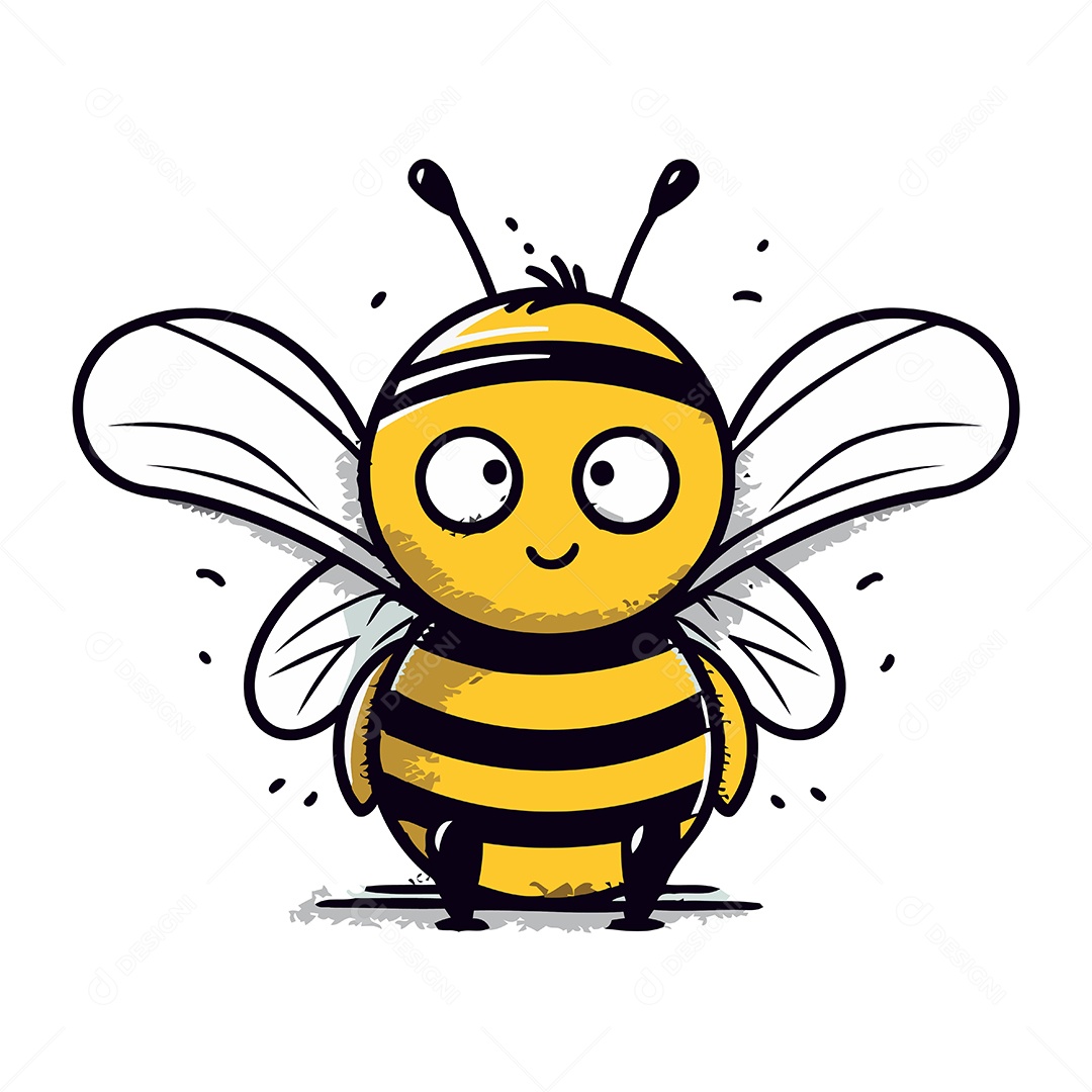 Abelha de Desenho Animado Ilustração Vetor EPS