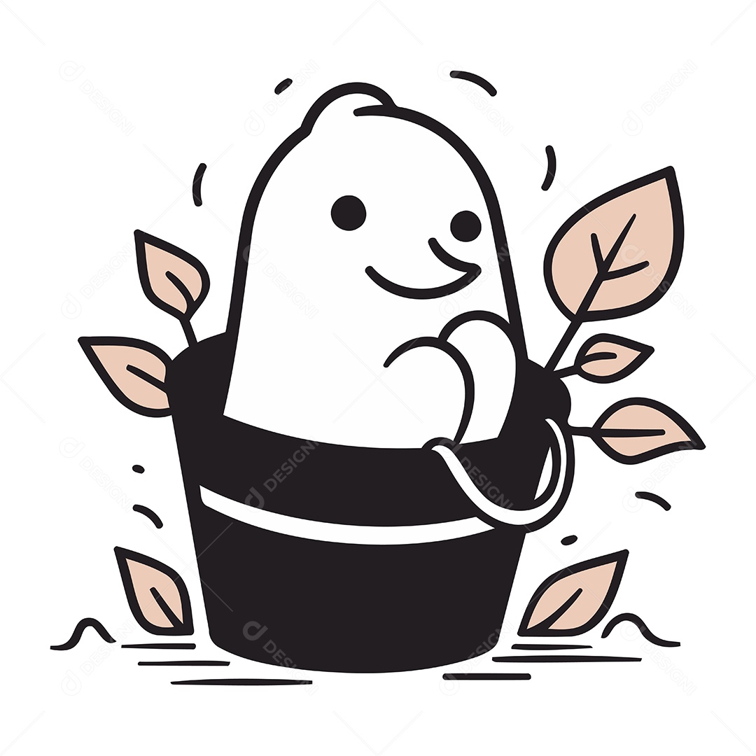 Marshmallow de Desenho Animado Ilustração Vetor EPS