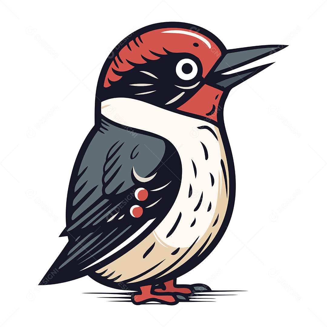 Pica Pau de Desenho Animado Ilustração Vetor EPS