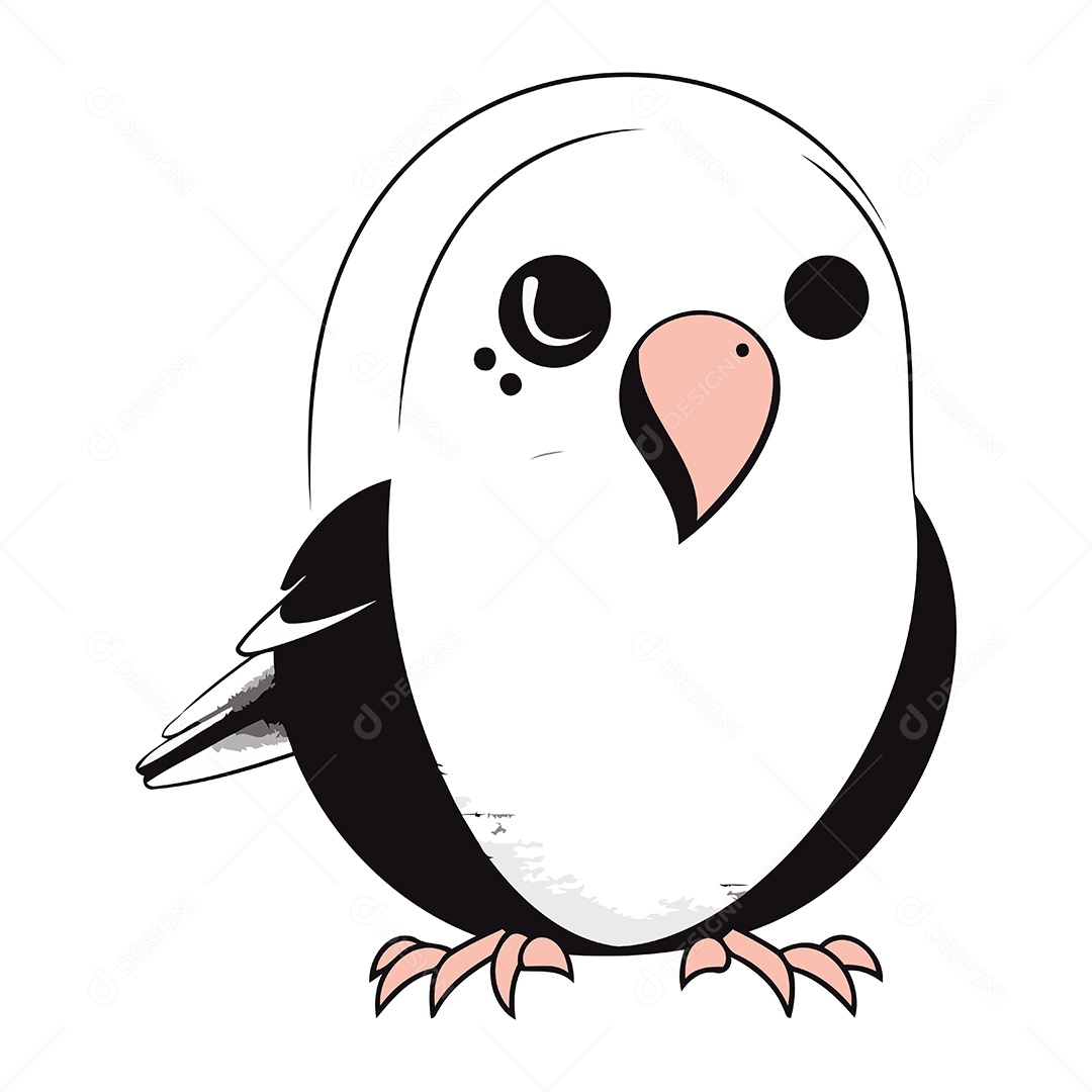 Pinguim de Desenho Animado Ilustração Vetor EPS