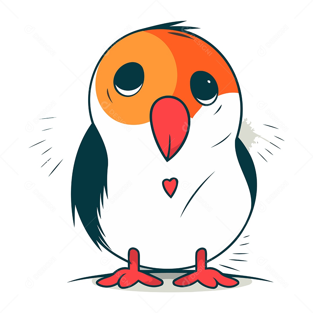 Pinguim de Desenho Animado Ilustração Vetor EPS