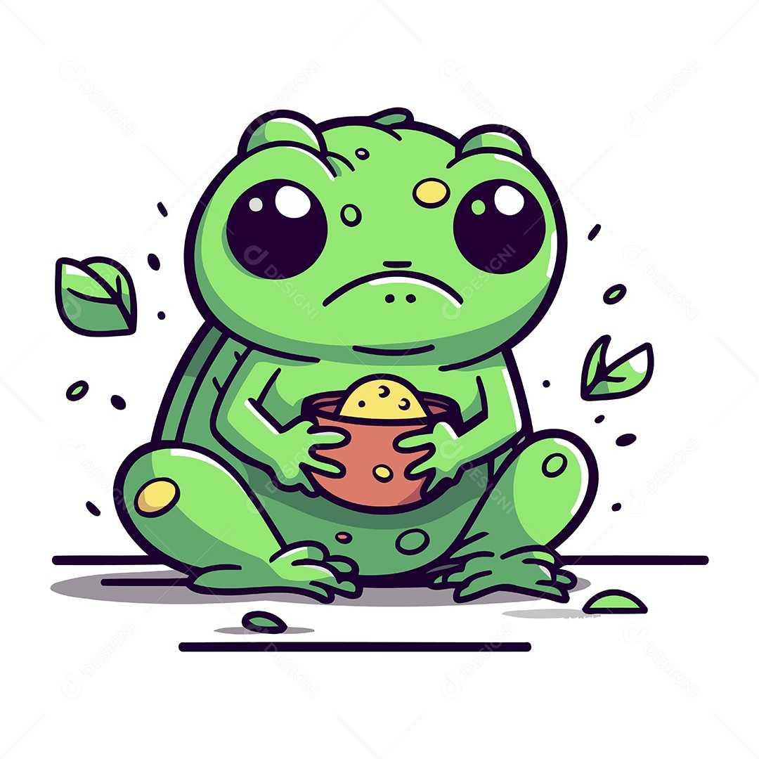 Sapo de Desenho Animado Ilustração Vetor EPS