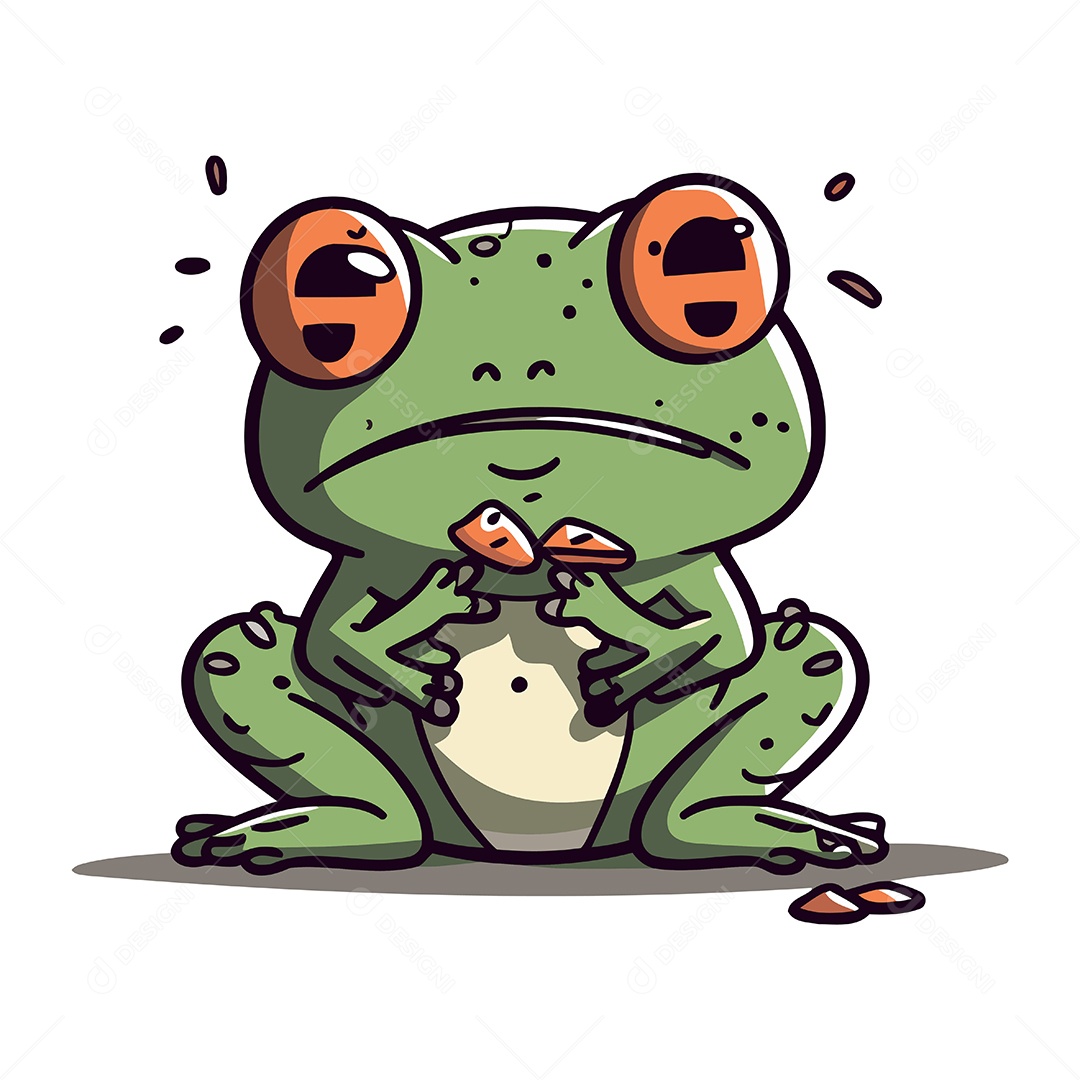 Sapo de Desenho Animado Ilustração Vetor EPS