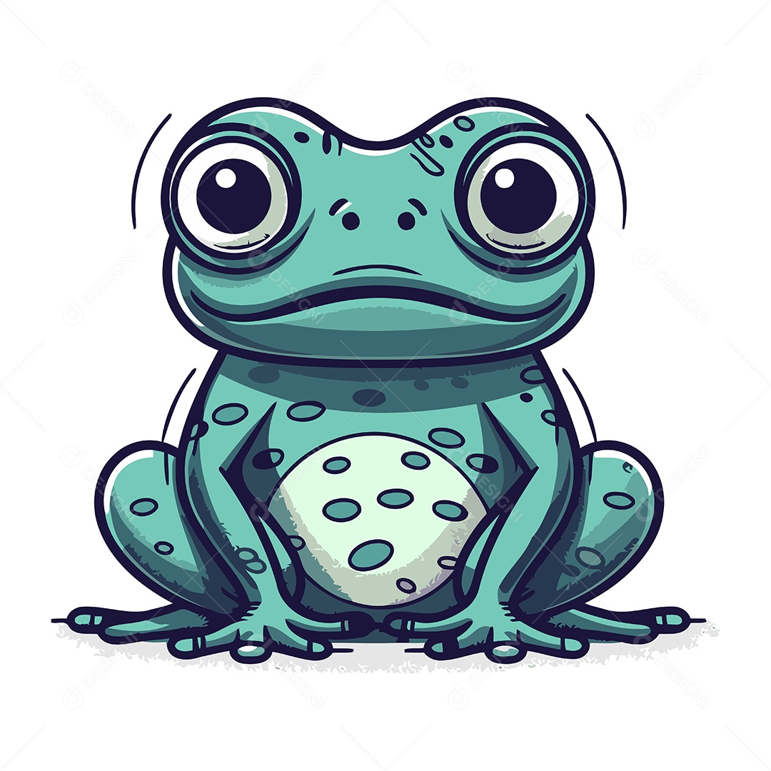 Sapo de Desenho Animado Ilustração Vetor EPS