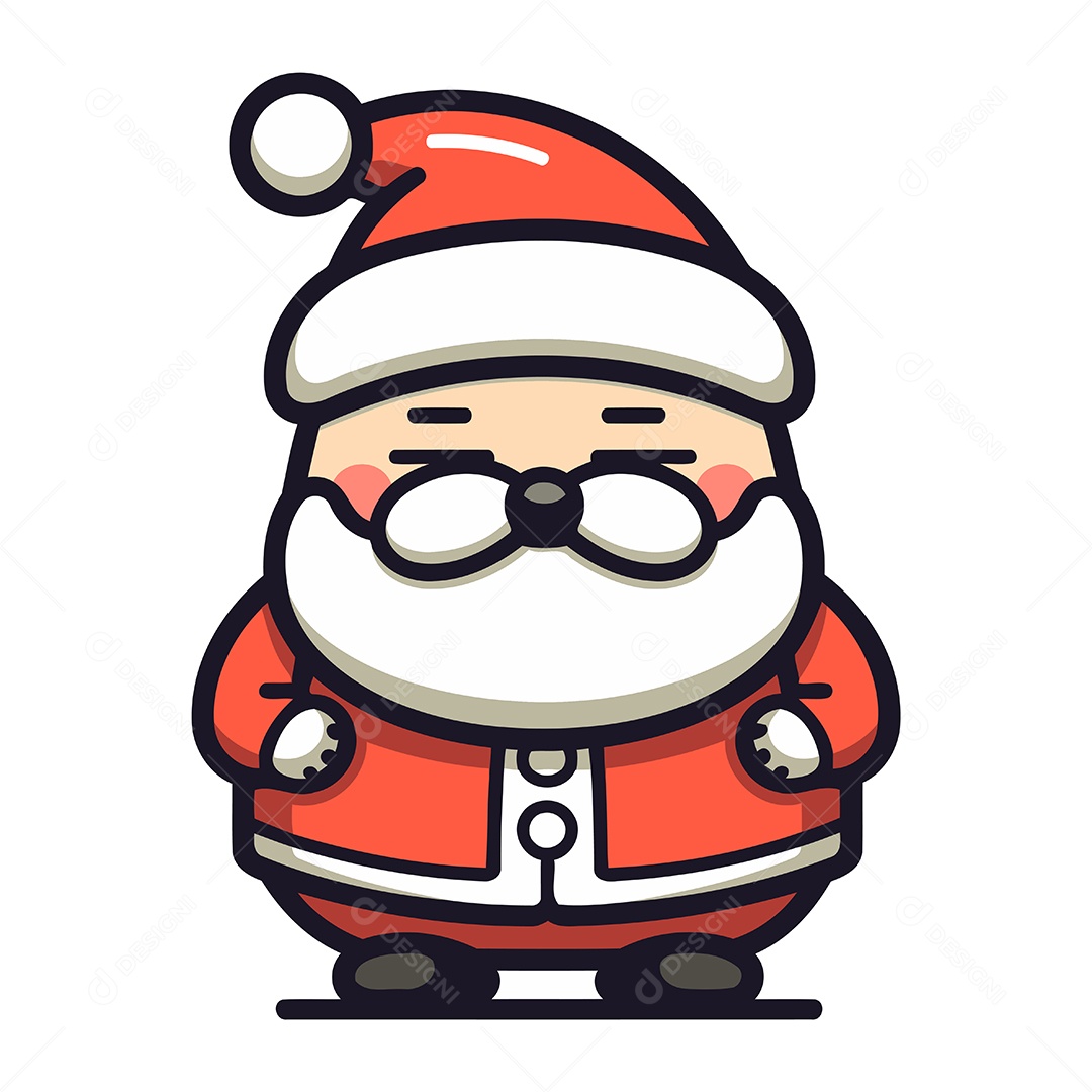 Papai Noel de Desenho Animado Ilustração Vetor EPS