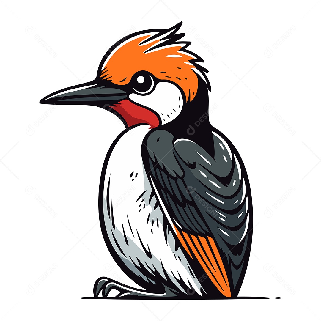 Pica Pau de Desenho Animado Ilustração Vetor EPS