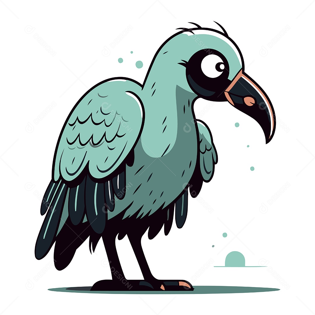 Abutre de Desenho Animado Ilustração Vetor EPS