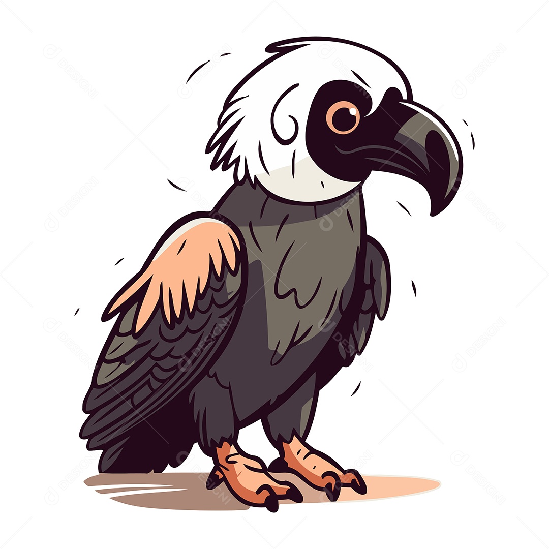Abutre de Desenho Animado Ilustração Vetor EPS