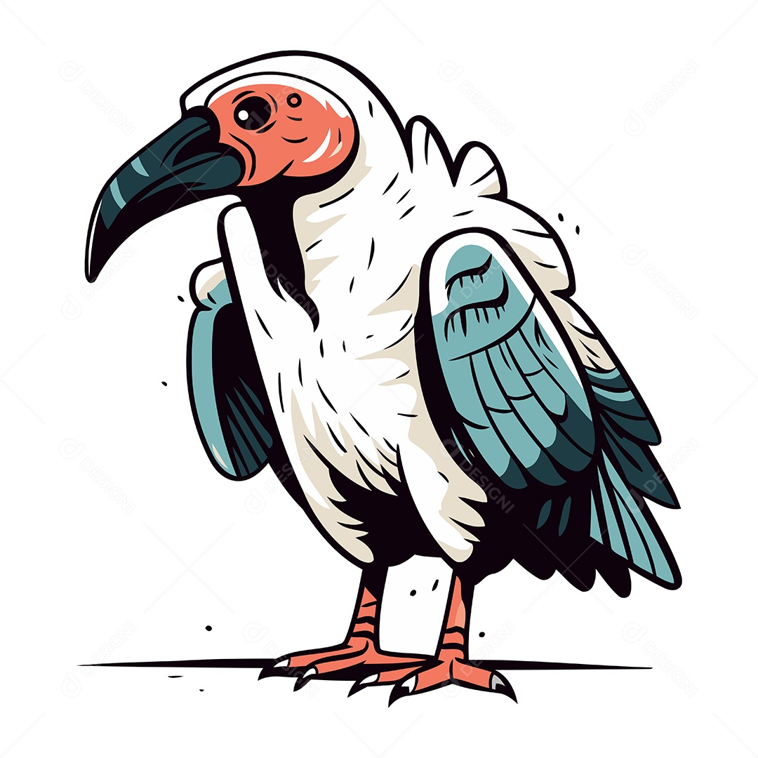 Abutre de Desenho Animado Ilustração Vetor EPS