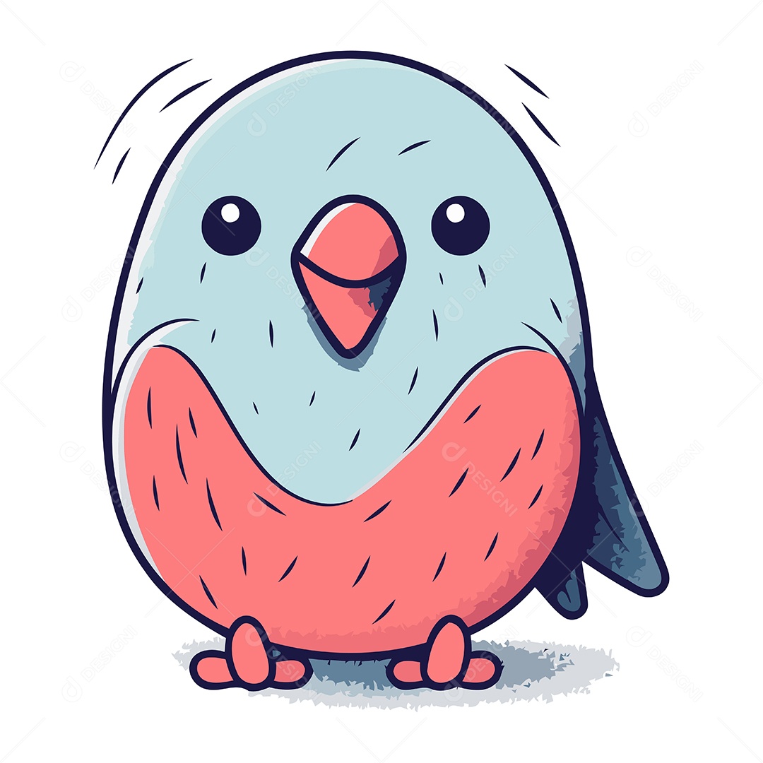 Passarinho de Desenho Animado Ilustração Vetor EPS