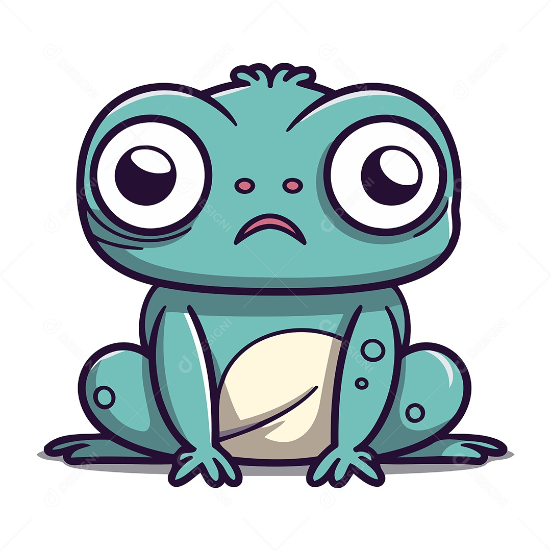 Sapo de Desenho Animado Ilustração Vetor EPS