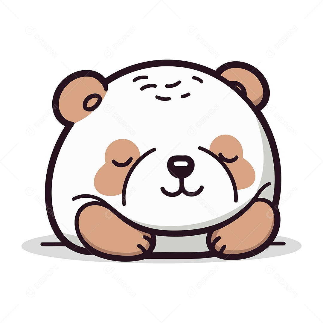 Urso de Desenho Animado Ilustração Vetor EPS