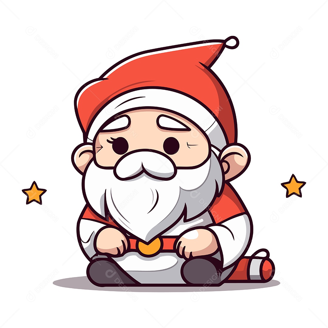 Papai Noel de Desenho Animado Ilustração Vetor EPS