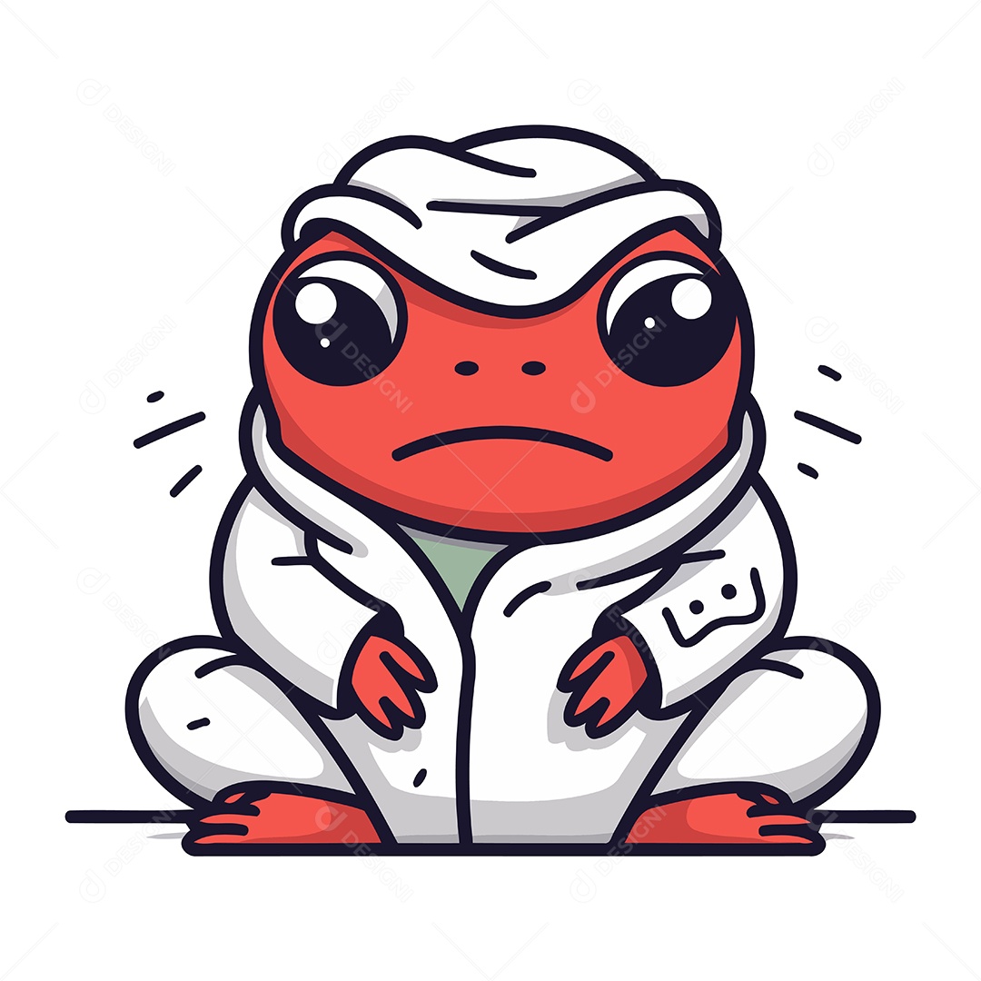 Sapo de Desenho Animado Ilustração Vetor EPS