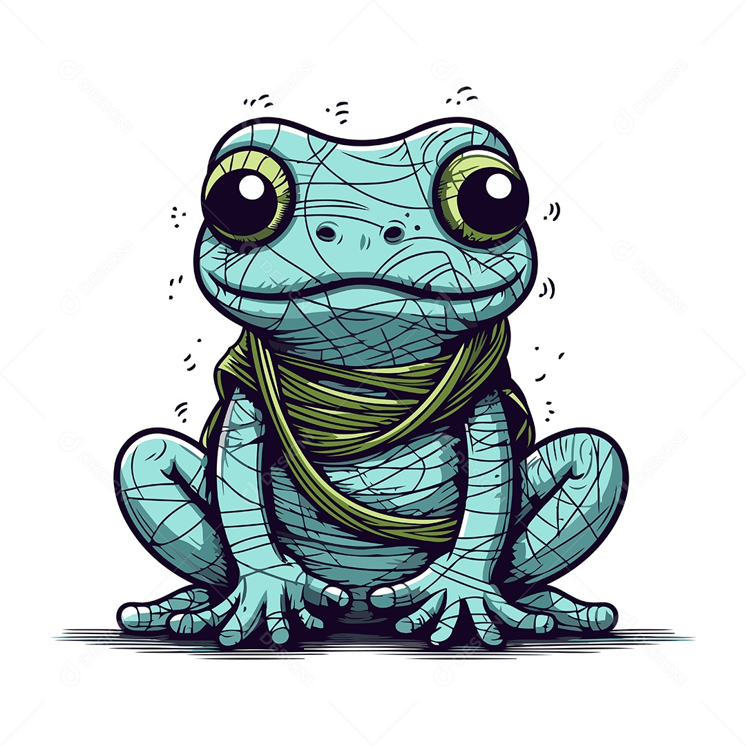 Sapo de Desenho Animado Ilustração Vetor EPS