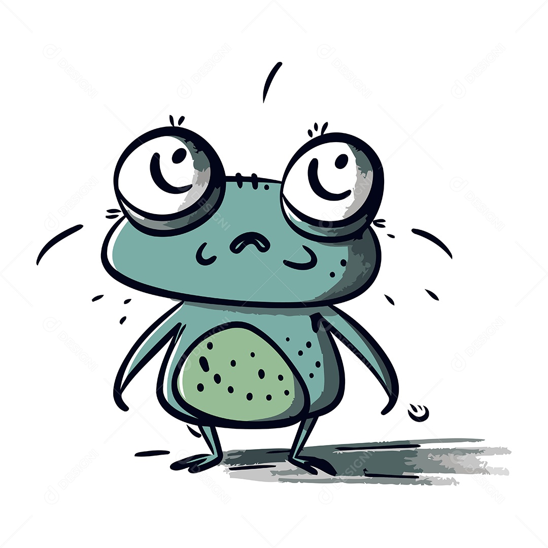 Sapo de Desenho Animado Ilustração Vetor EPS