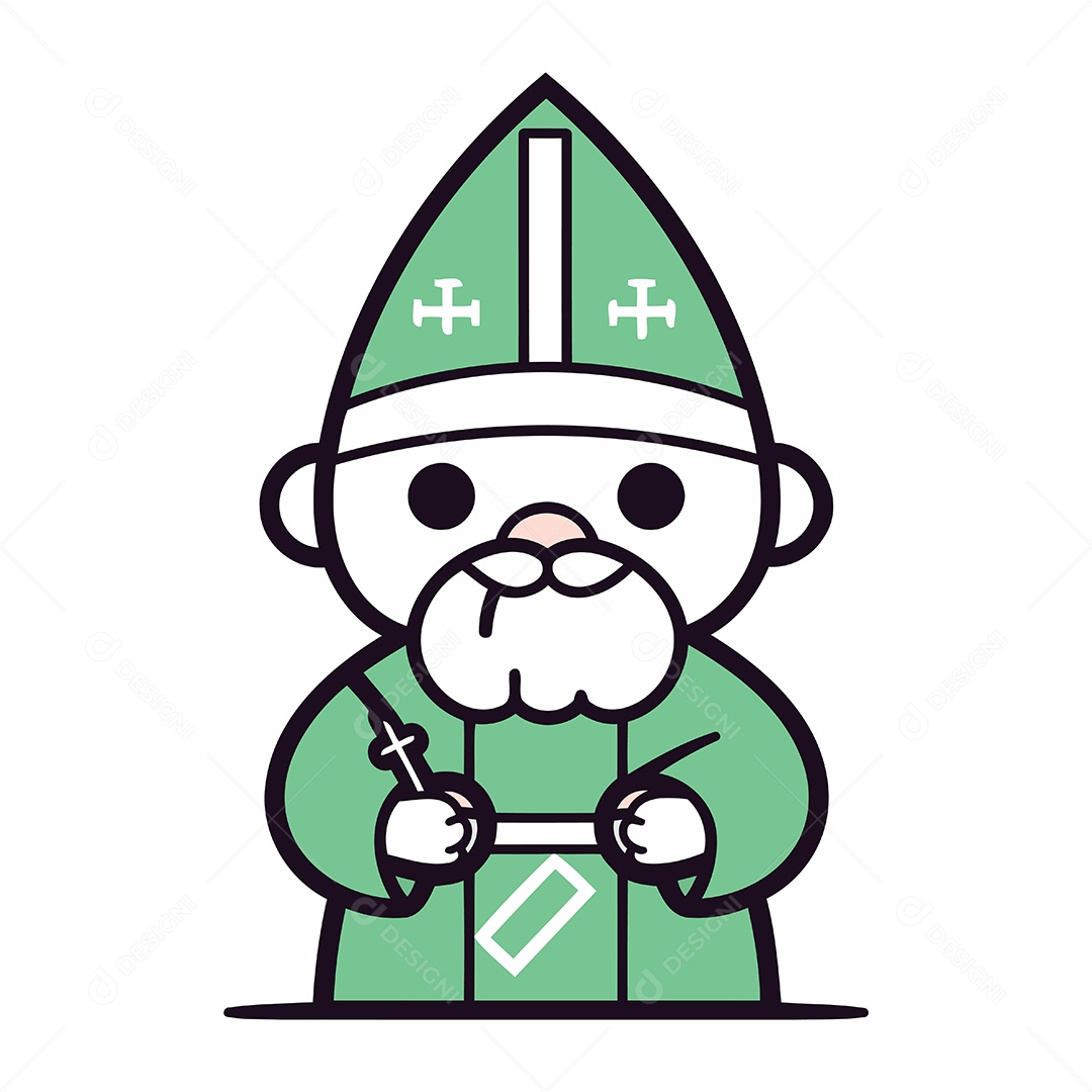 Gnomo de Desenho Animado Ilustração Vetor EPS