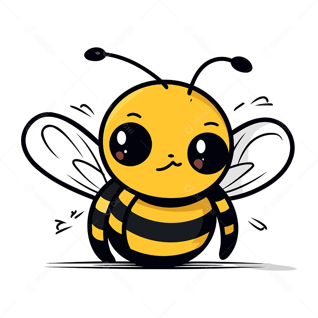 Abelha de Desenho Animado Ilustração Vetor EPS