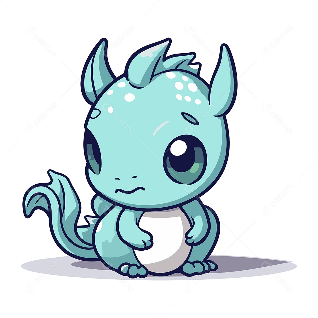 Dragão de Desenho Animado Ilustração Vetor EPS