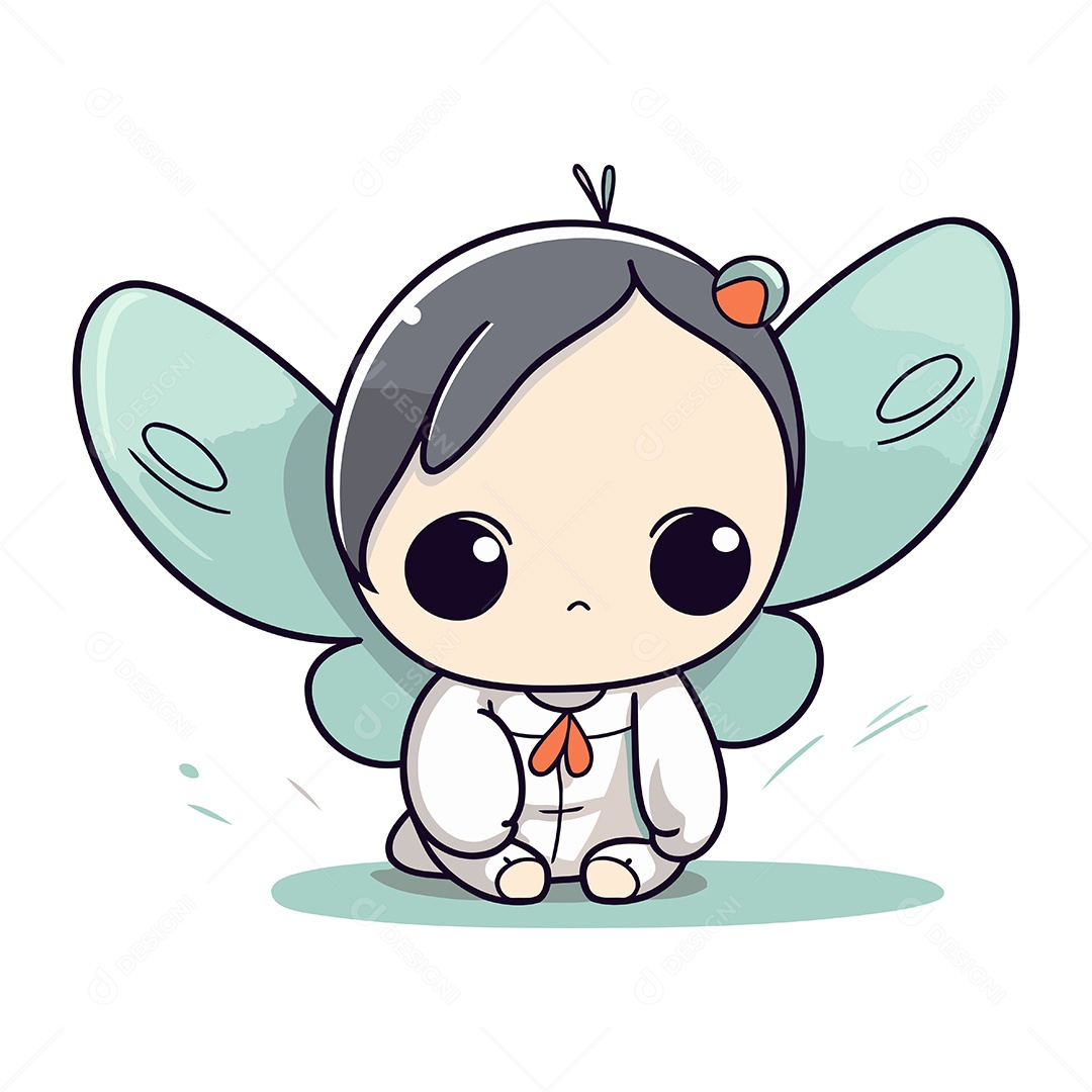 Fada de Desenho Animado Ilustração Vetor EPS