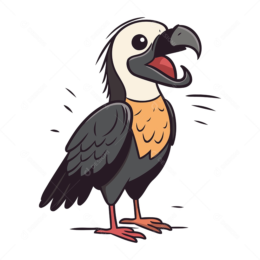 Abutre de Desenho Animado Ilustração Vetor EPS