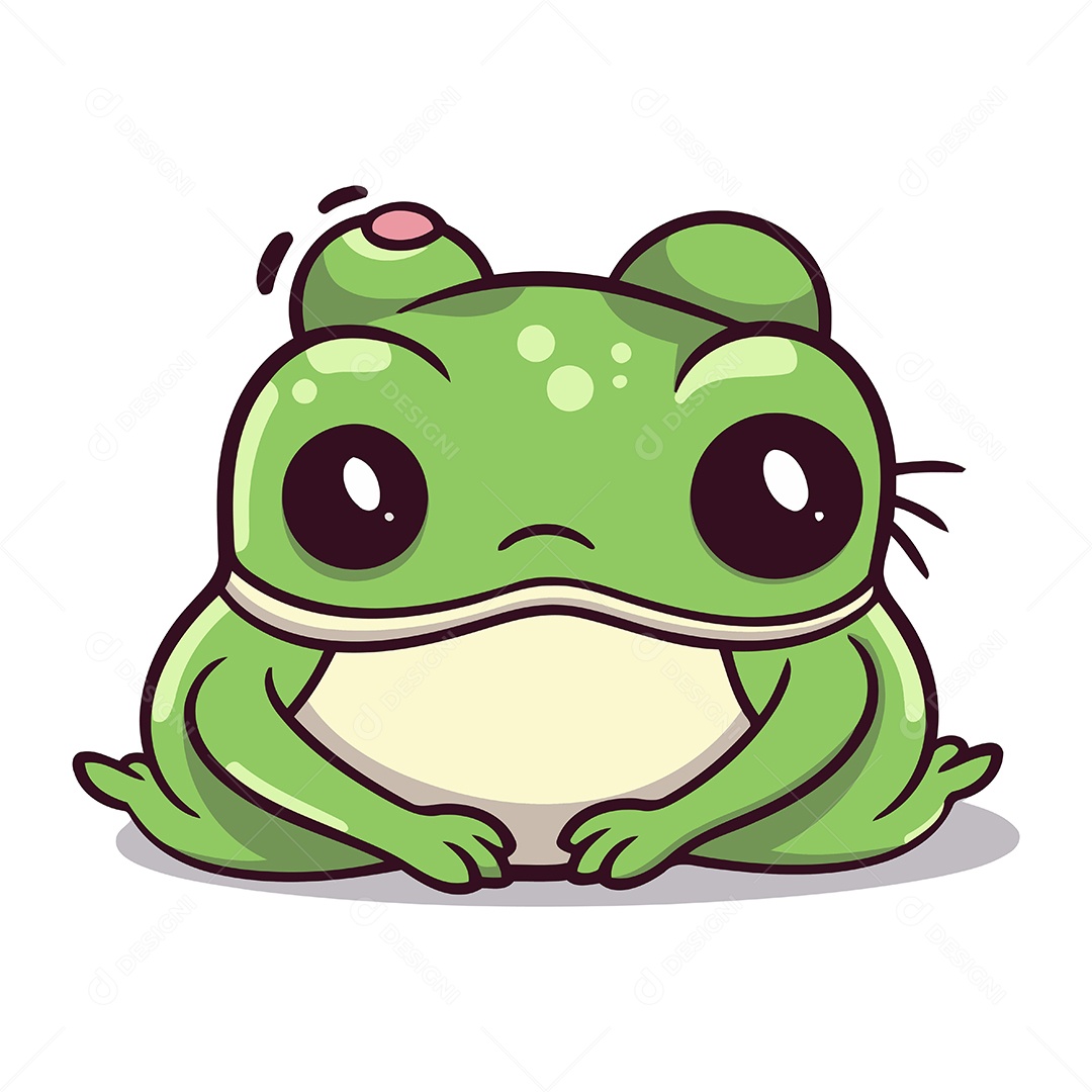 Sapo de Desenho Animado Ilustração Vetor EPS