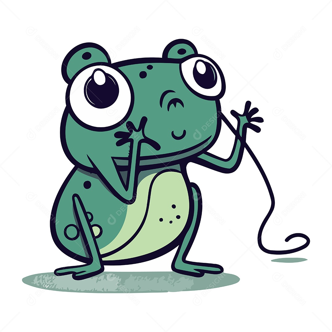 Sapo de Desenho Animado Ilustração Vetor EPS