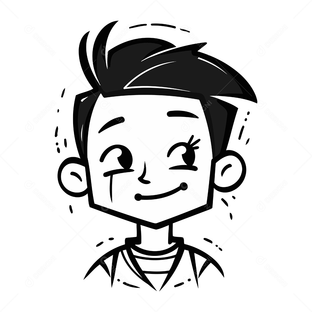 Menino Fofo de Desenho Animado Ilustração Vetor EPS