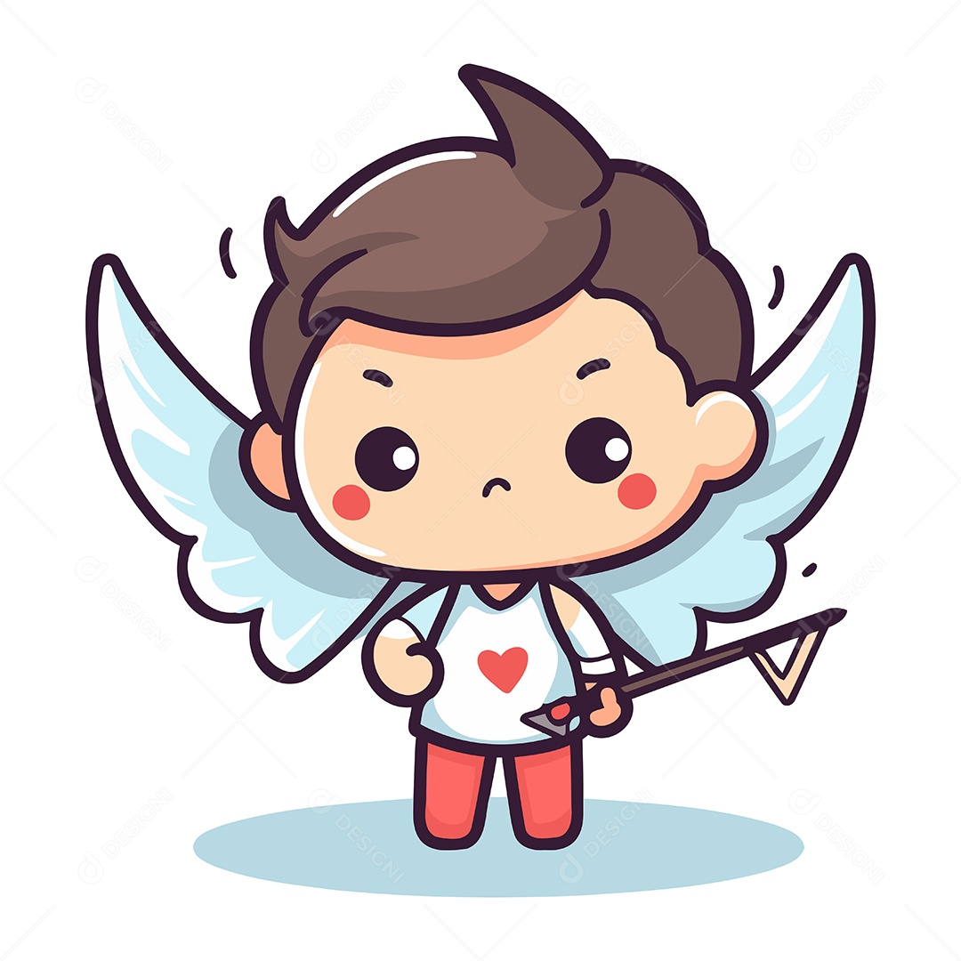 Cupido de Desenho Animado Ilustração Vetor EPS