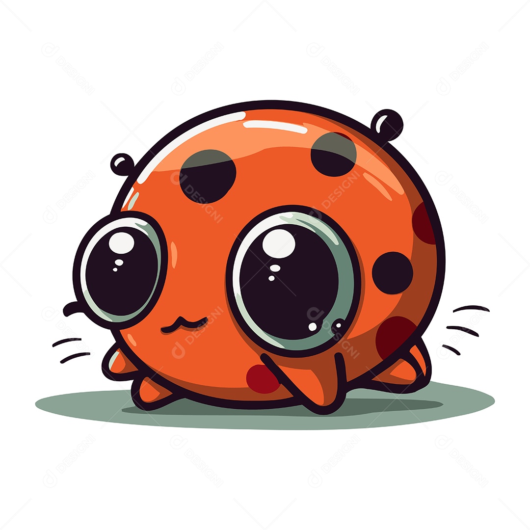 Joaninha de Desenho Animado Ilustração Vetor EPS