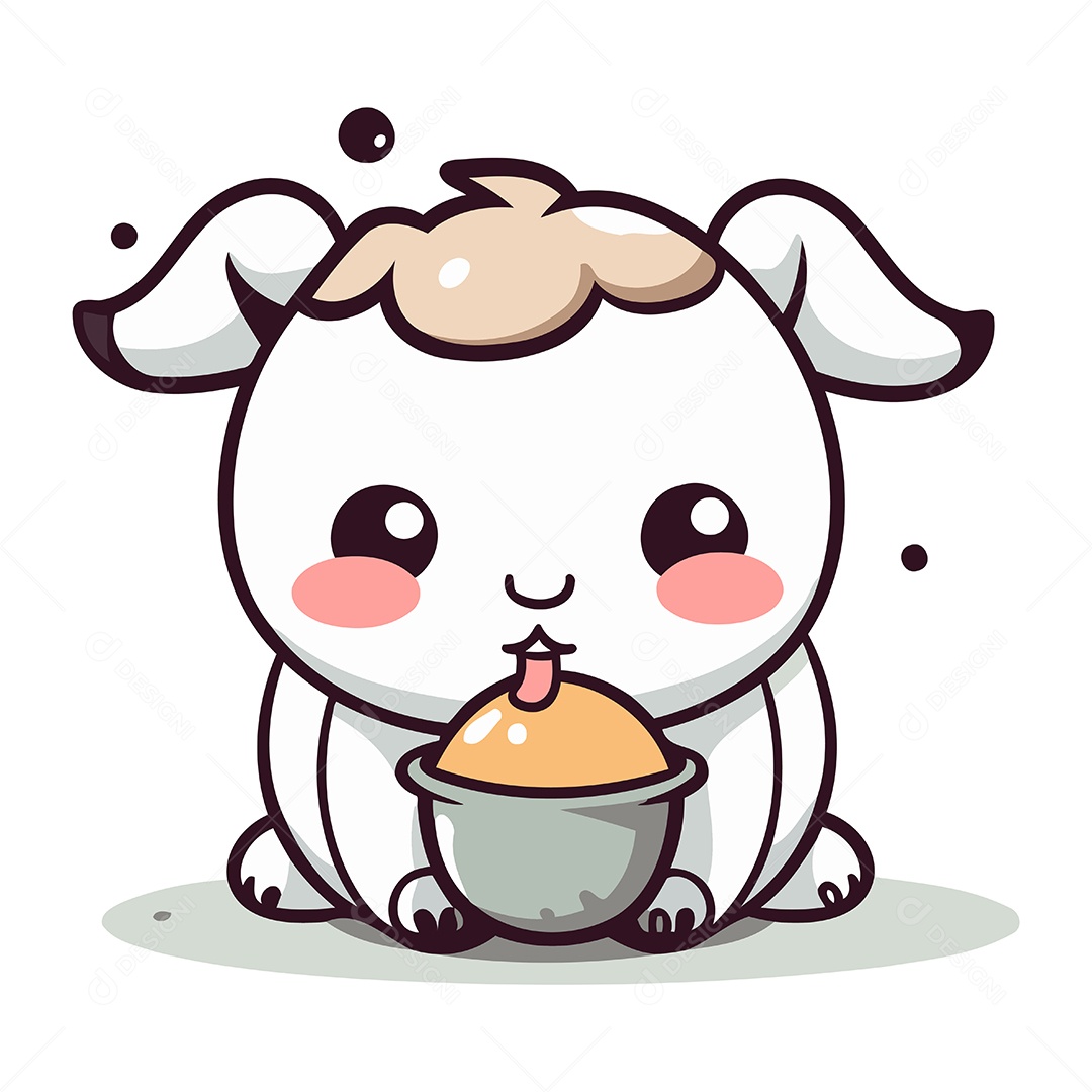 Vaca de Desenho Animado Ilustração Vetor EPS