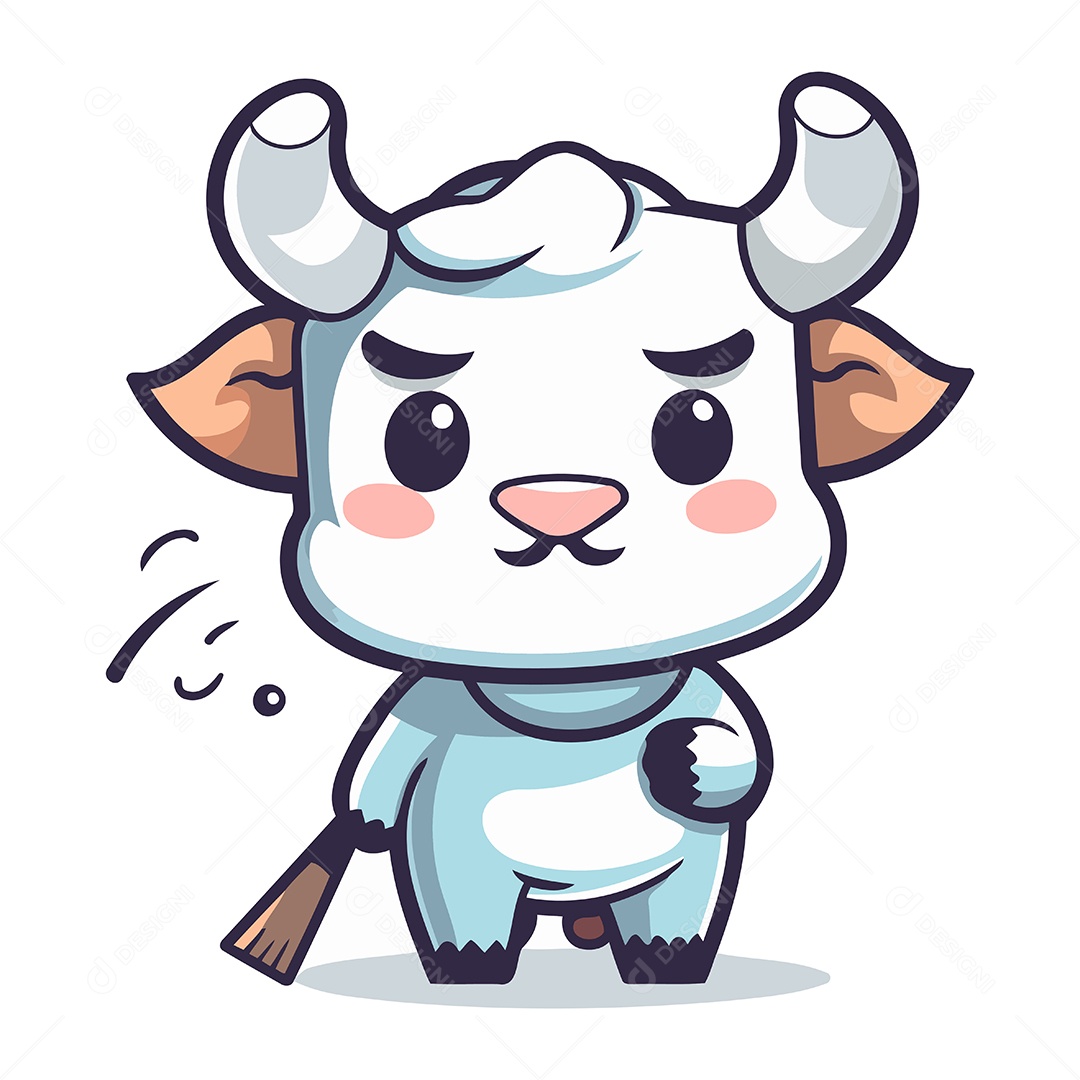 Vaca de Desenho Animado Ilustração Vetor EPS