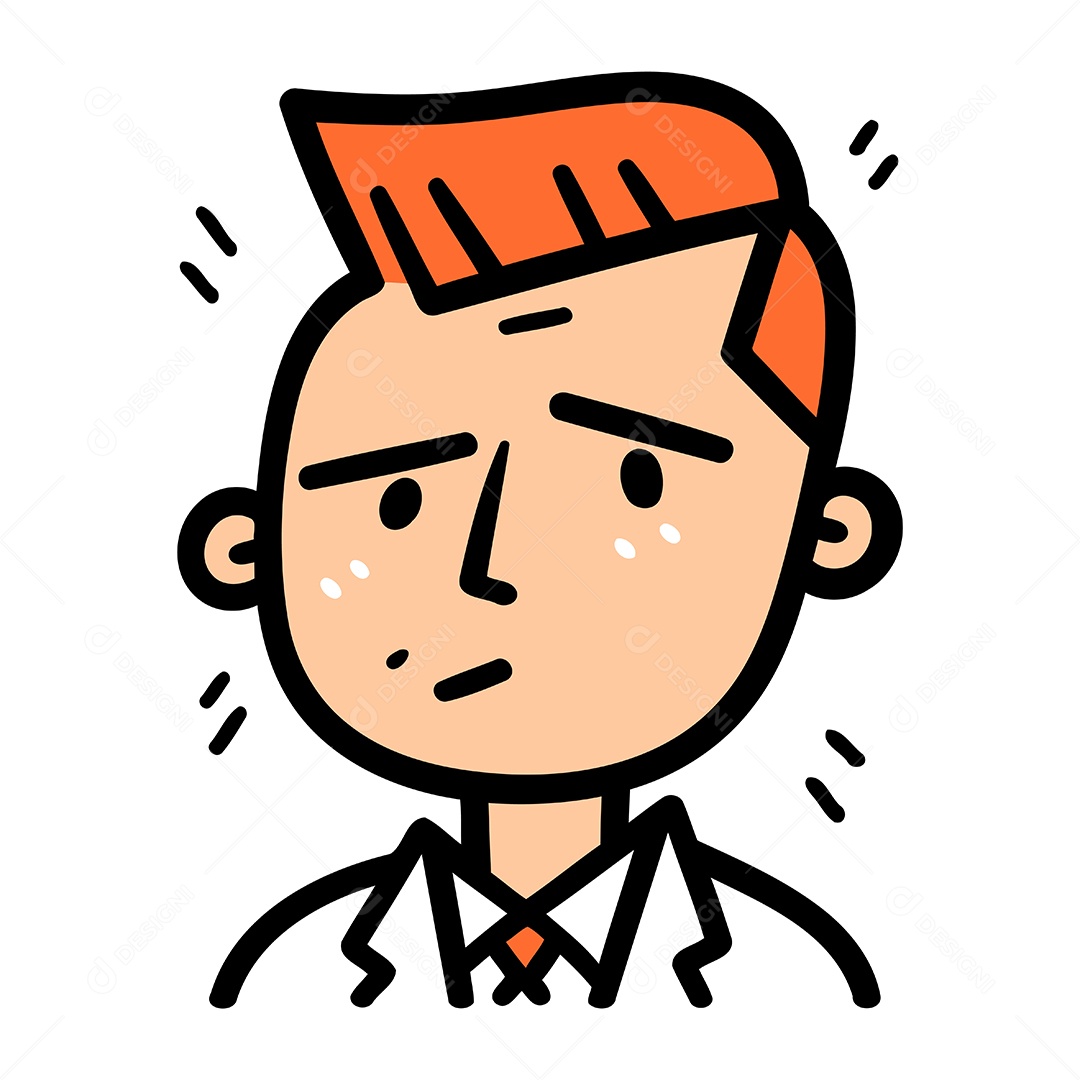 Homem de Desenho Animado Ilustração Vetor EPS