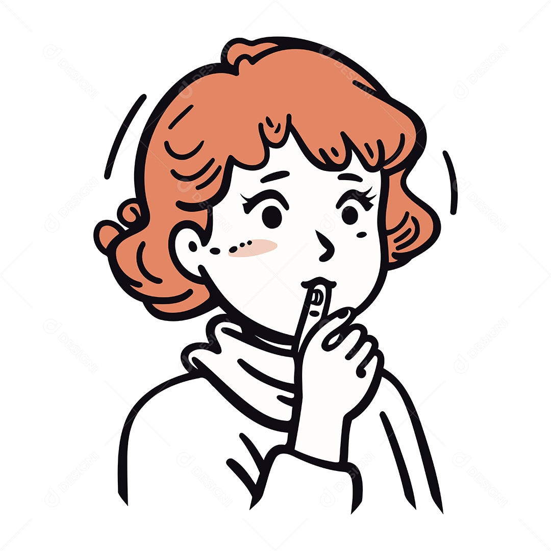 Mulher de Desenho Animado Ilustração Vetor EPS