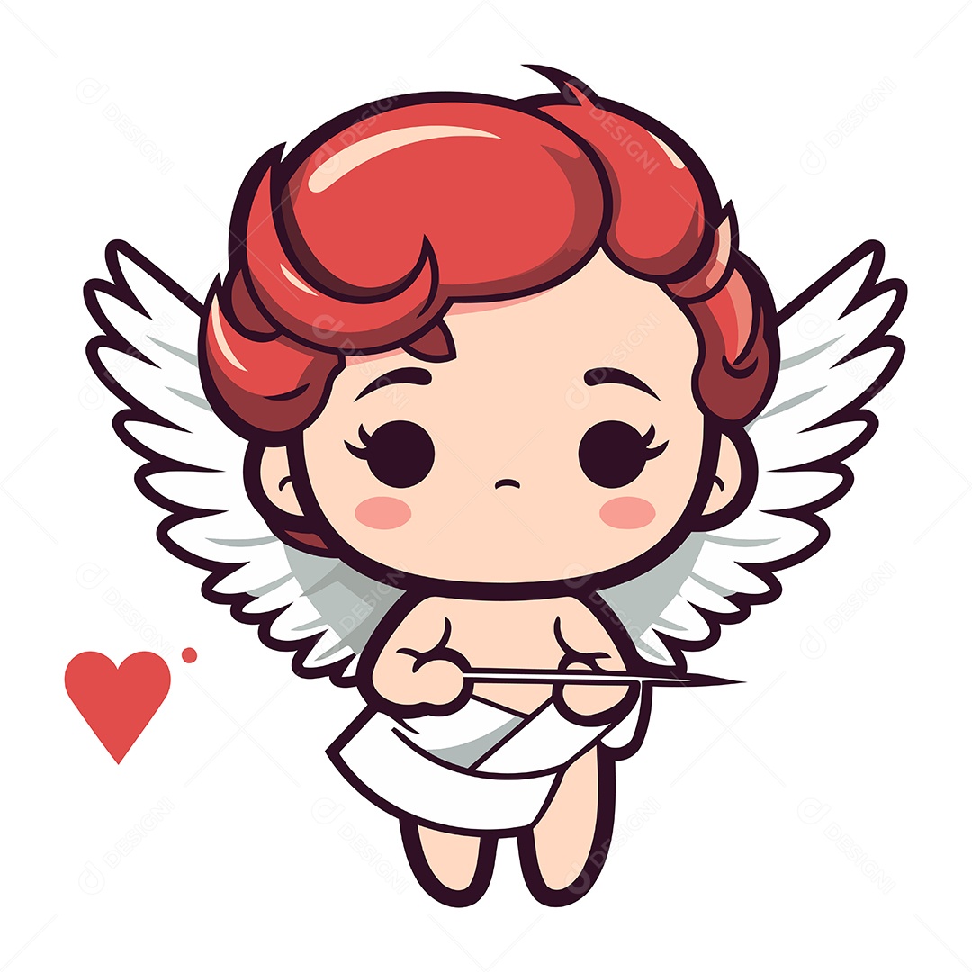 Cupido de Desenho Animado Ilustração Vetor EPS