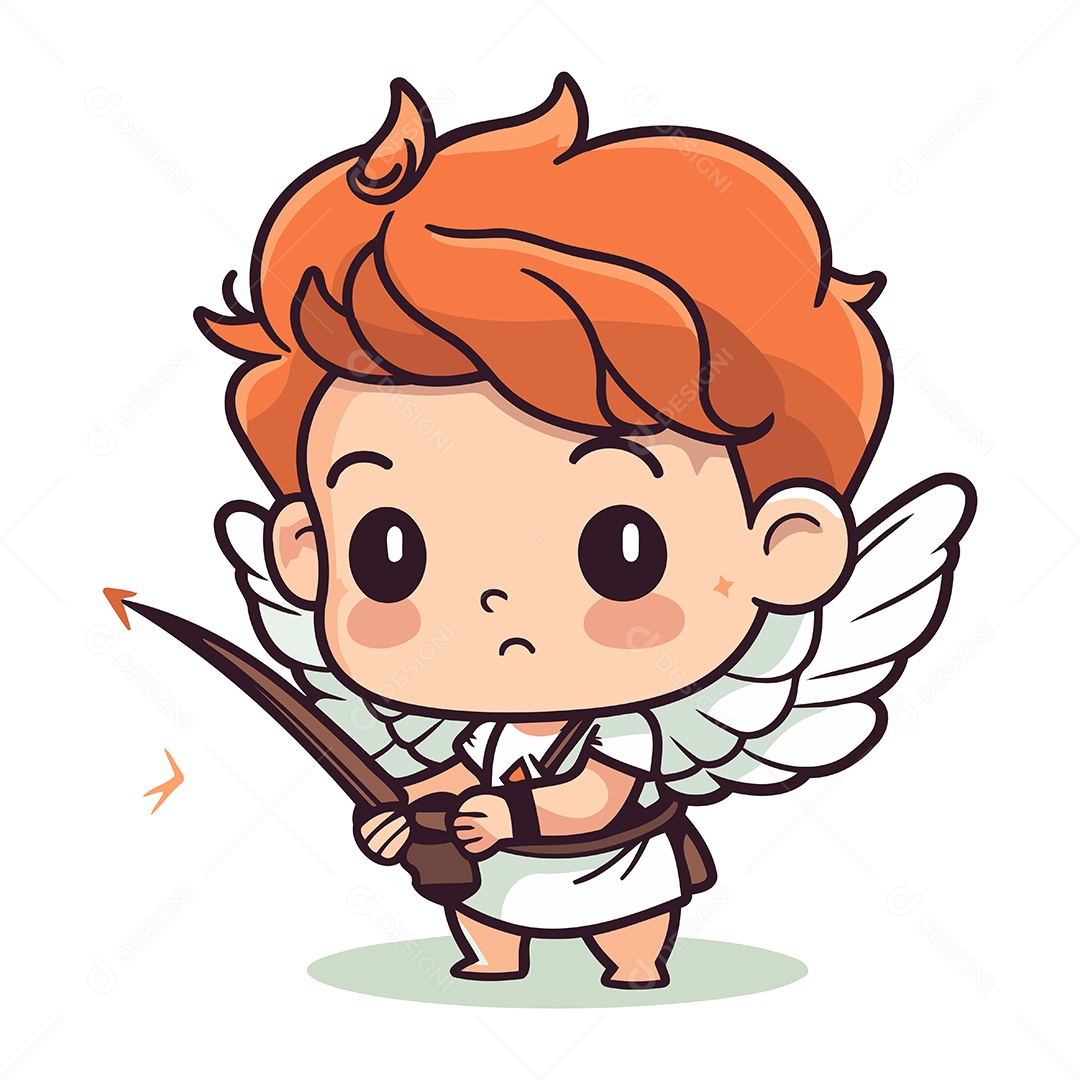 Cupido de Desenho Animado Ilustração Vetor EPS