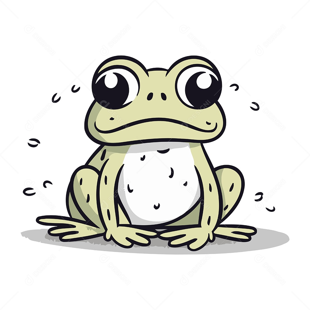 Sapo de Desenho Animado Ilustração Vetor EPS