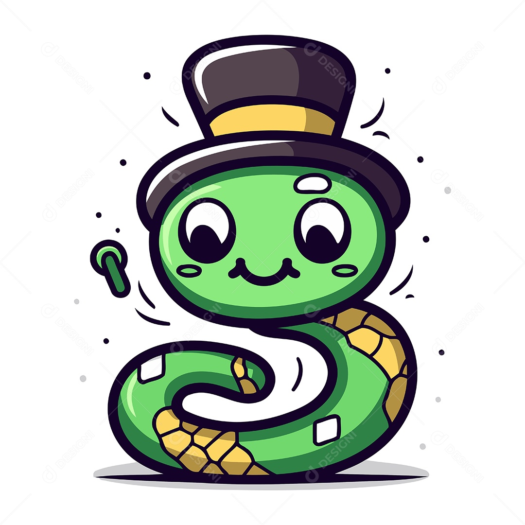 Cobra de Desenho Animado Ilustração Vetor EPS