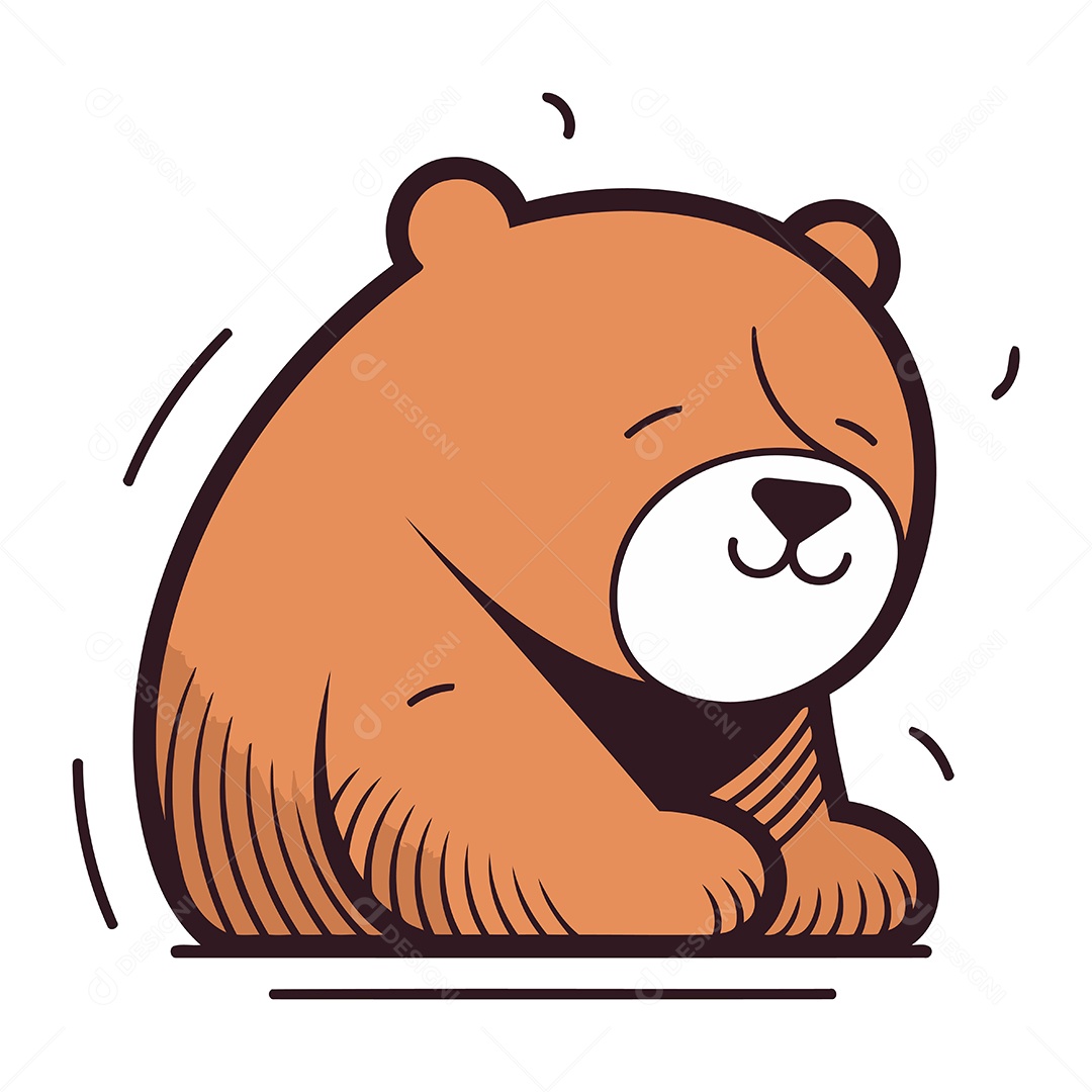 Urso de Desenho Animado Ilustração Vetor EPS
