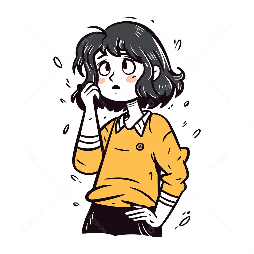 Jovem de Desenho Animado Ilustração Vetor EPS