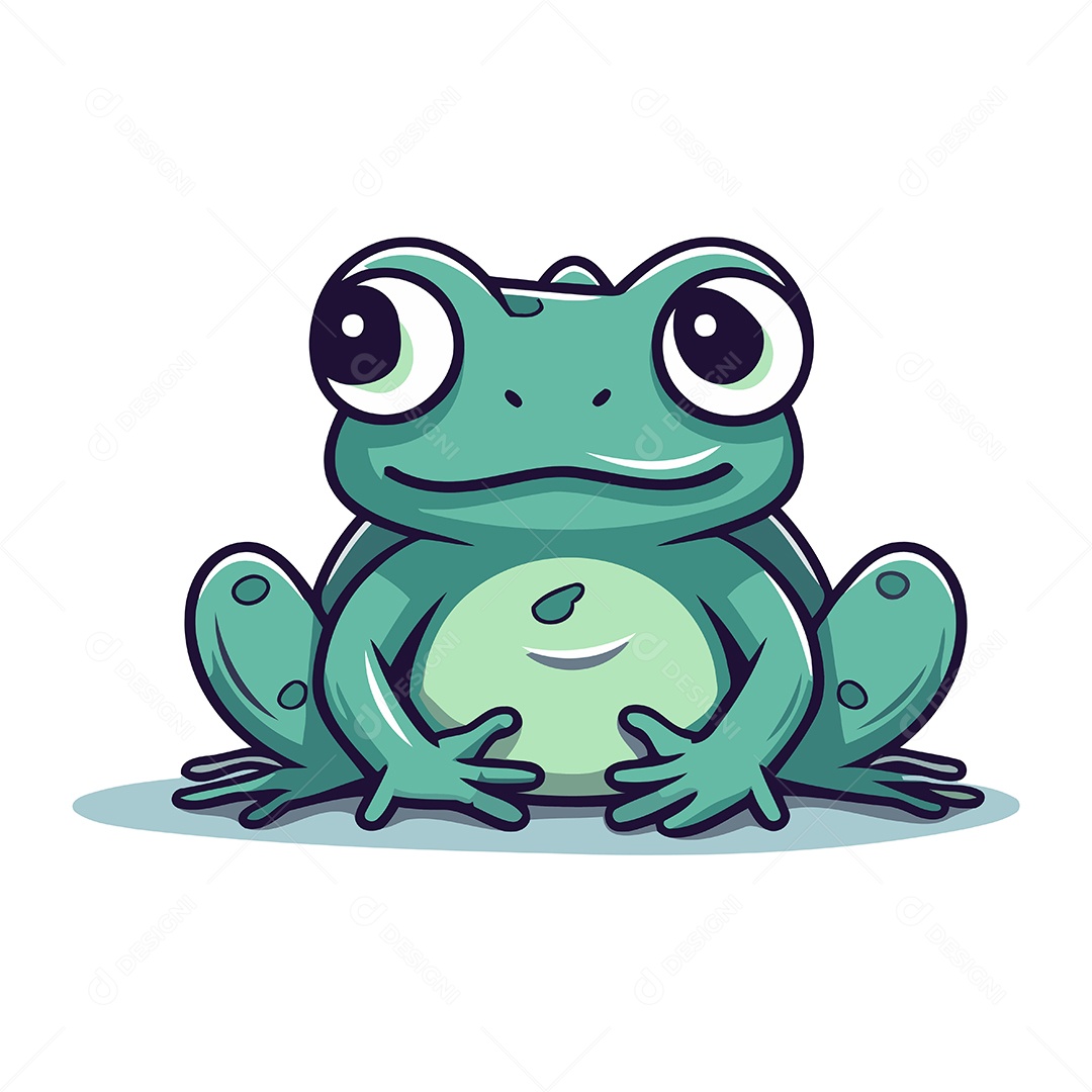 Sapo de Desenho Animado Ilustração Vetor EPS