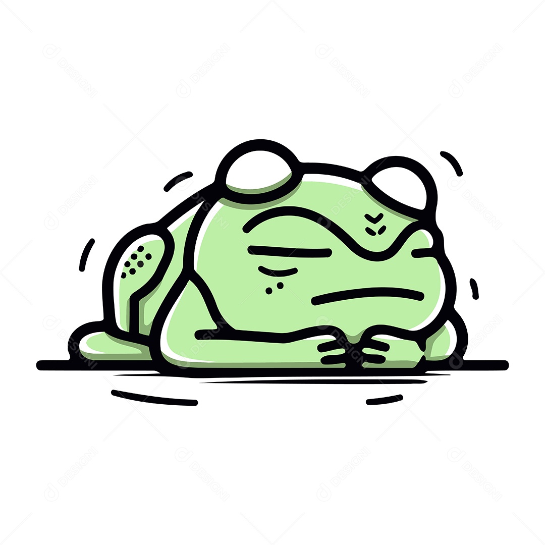 Sapo de Desenho Animado Ilustração Vetor EPS