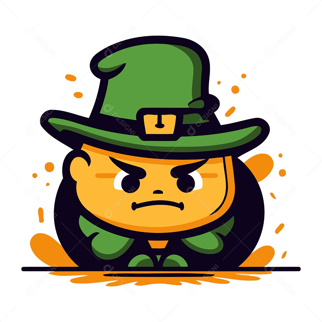 Duende de Desenho Animado Ilustração Vetor EPS