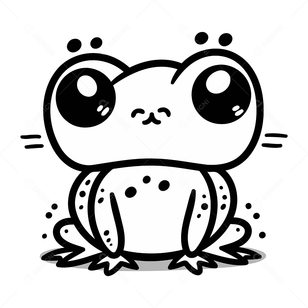 Sapo de Desenho Animado Ilustração Vetor EPS