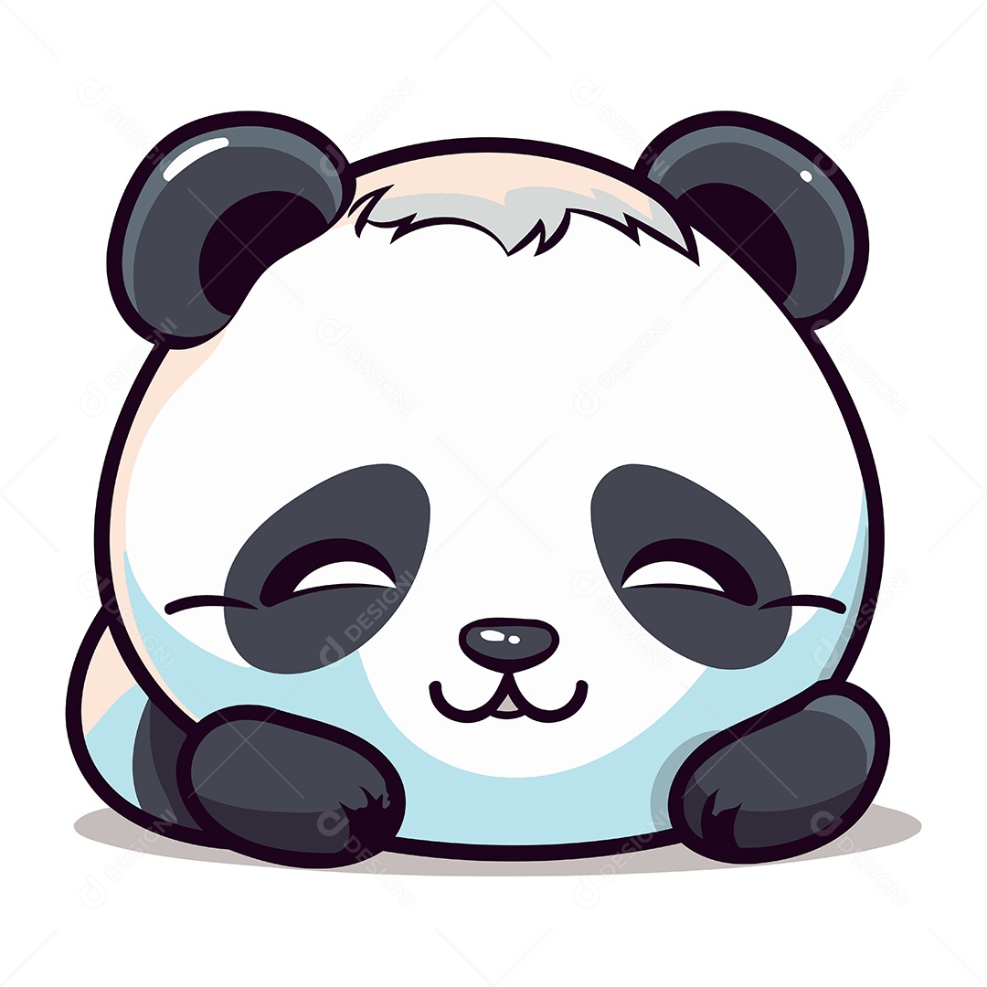 Urso Panda Fofo de Desenho Animado Ilustração Vetor EPS