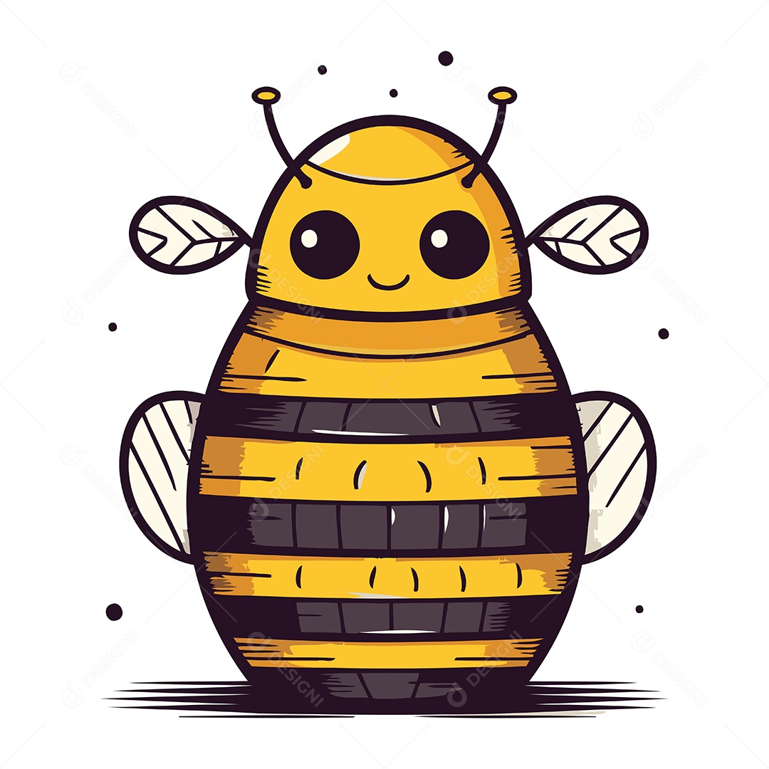Abelha de Desenho Animado Ilustração Vetor EPS