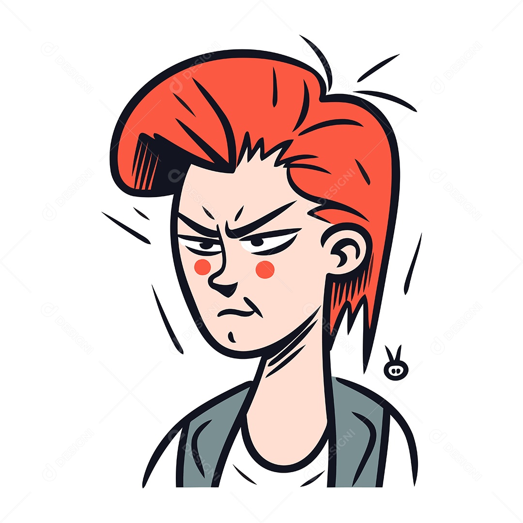 Jovem de Desenho Animado Ilustração Vetor EPS