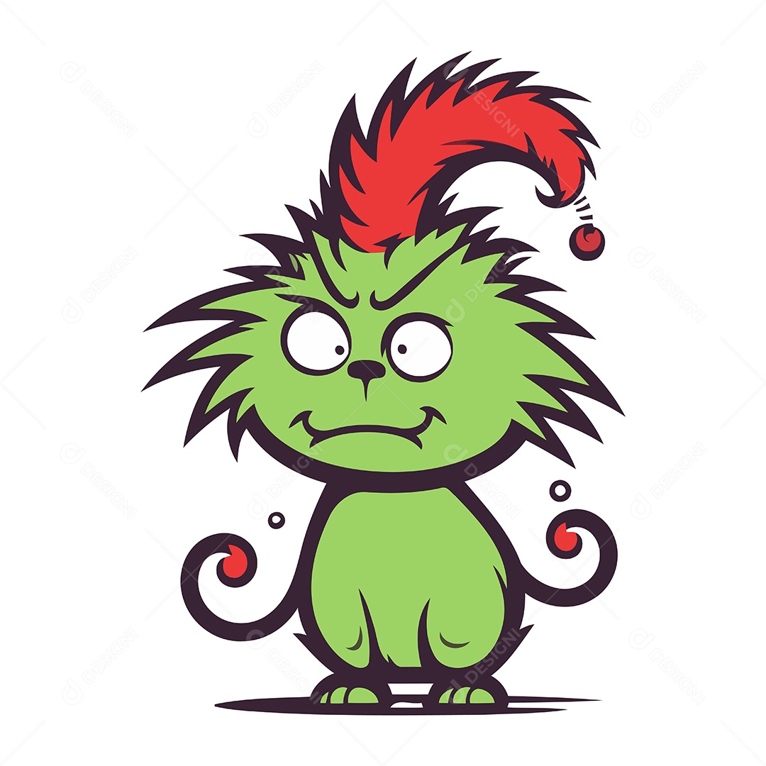 Monstro de Desenho Animado Ilustração Vetor EPS